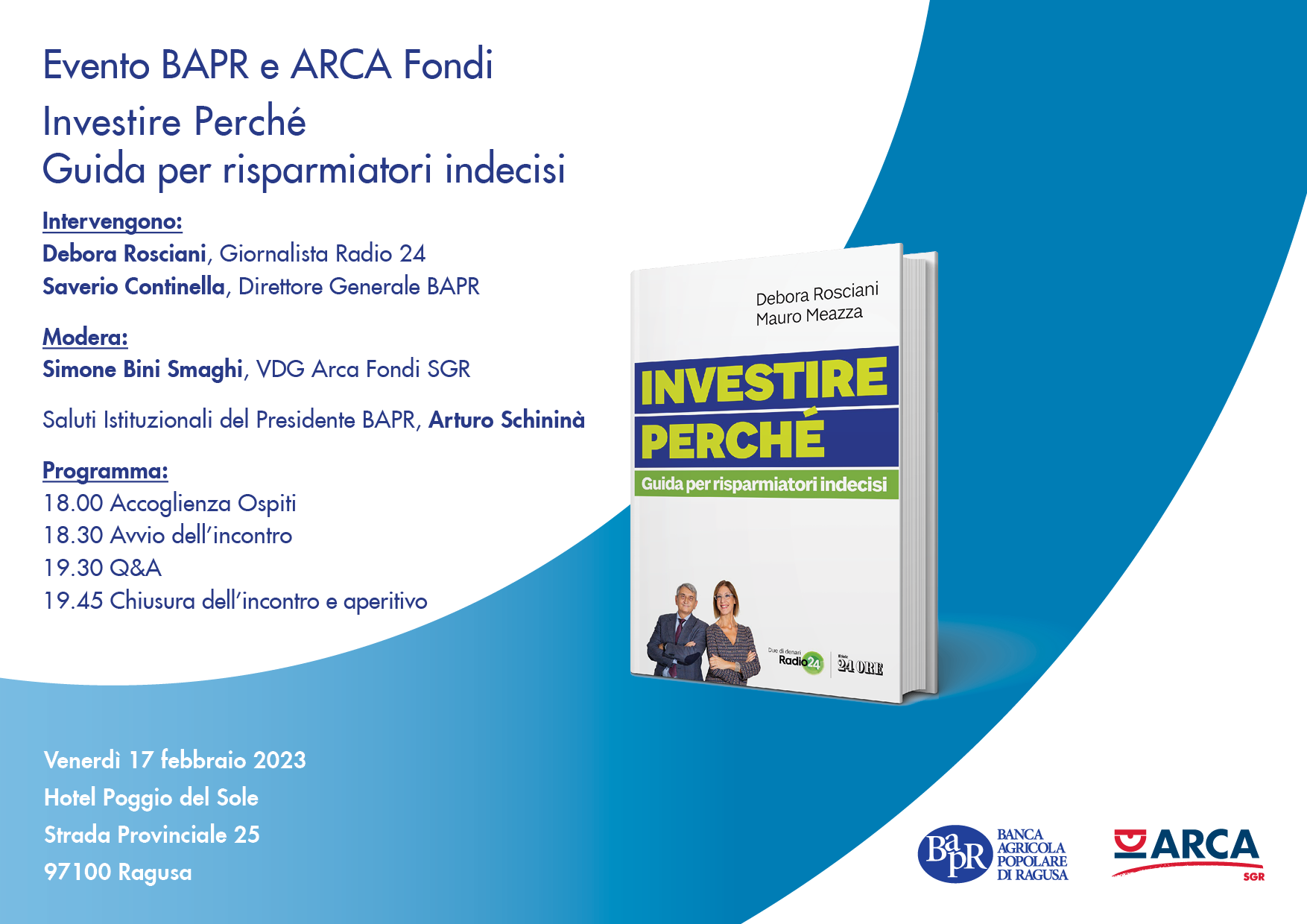 Evento Bapr e Arca Fondi-Investire Perchè